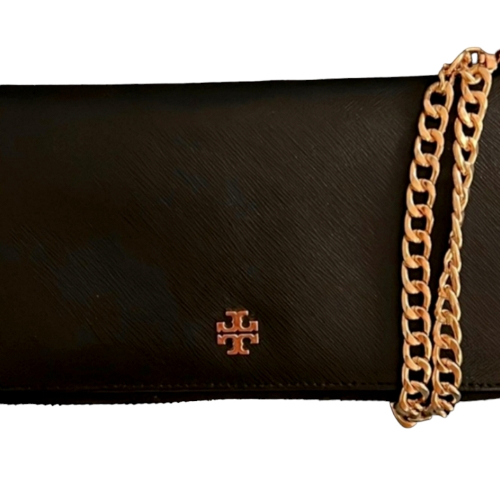 Tory Burch Women's Black Zip Continental Wallet